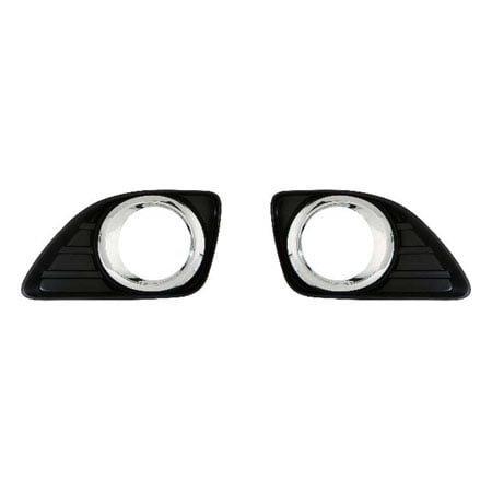 CarLights360 For 2010 2011 TOYOTA CAMRY Foglight Bezel Cover Pair Driver and Passenger Side Replaces TO1038131 TO1039131